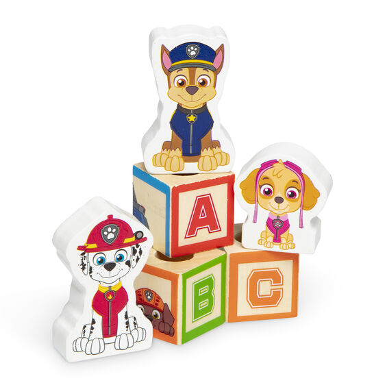 PAW Patrol alphabet blocks with puppy characters for learning letters for Melissa and Doug 33272