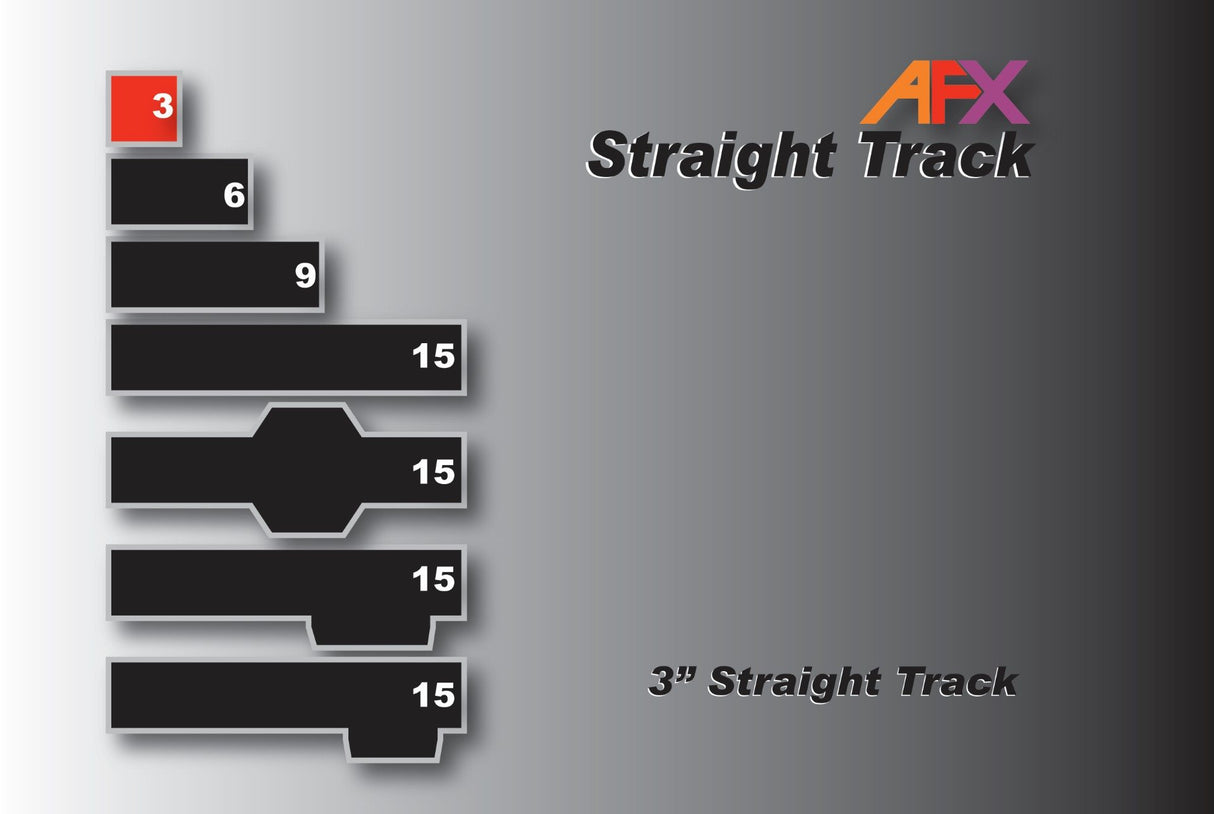 Straight track pieces in various lengths for racing for AFX/Racemasters 70607