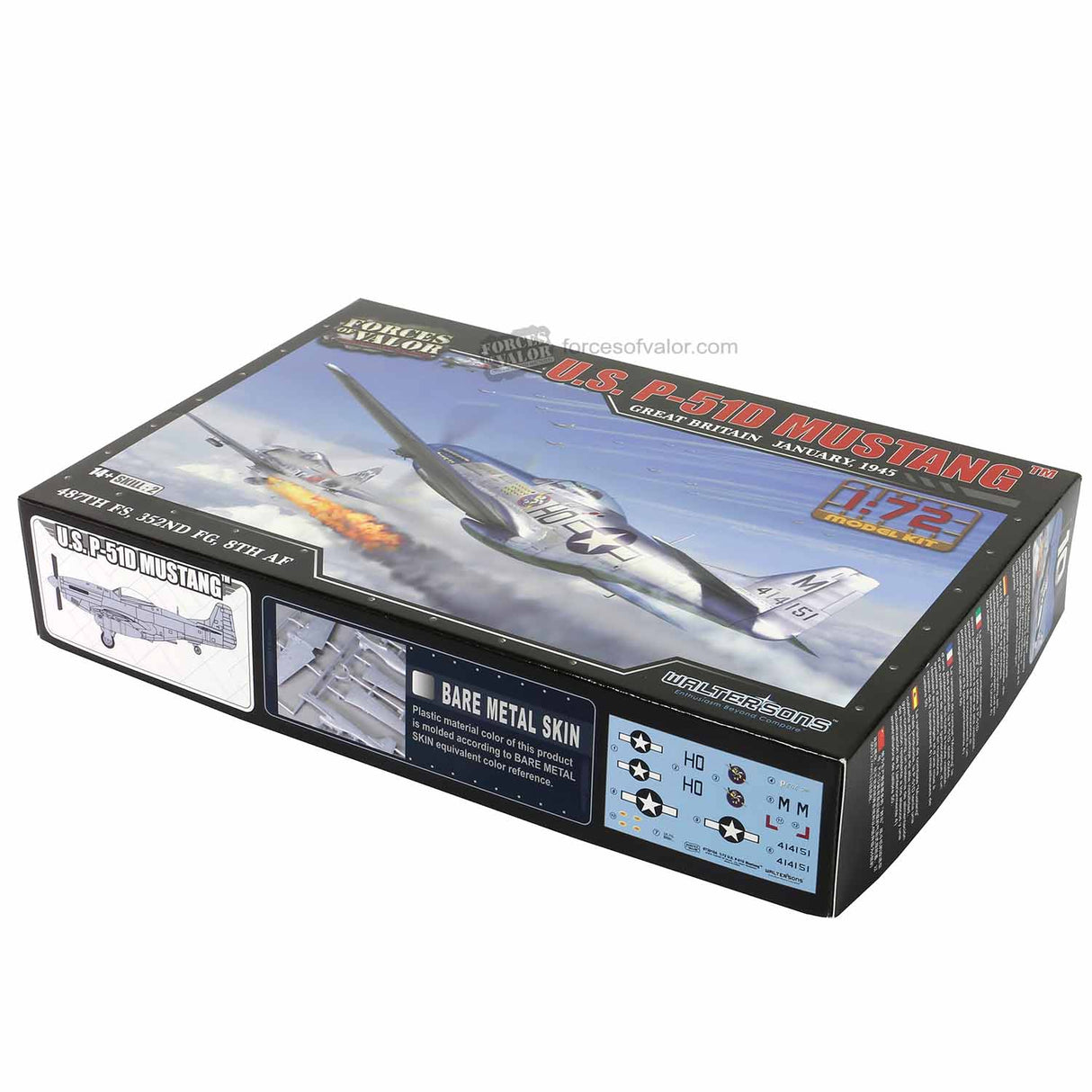U.S. P-51D Mustang Great Britian Jan 1945 1:72 | 873010A | Waltersons