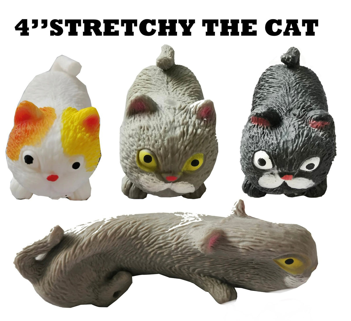 4" Stretch-N-Mold Stretchy The Cat | 88960NV | BVP