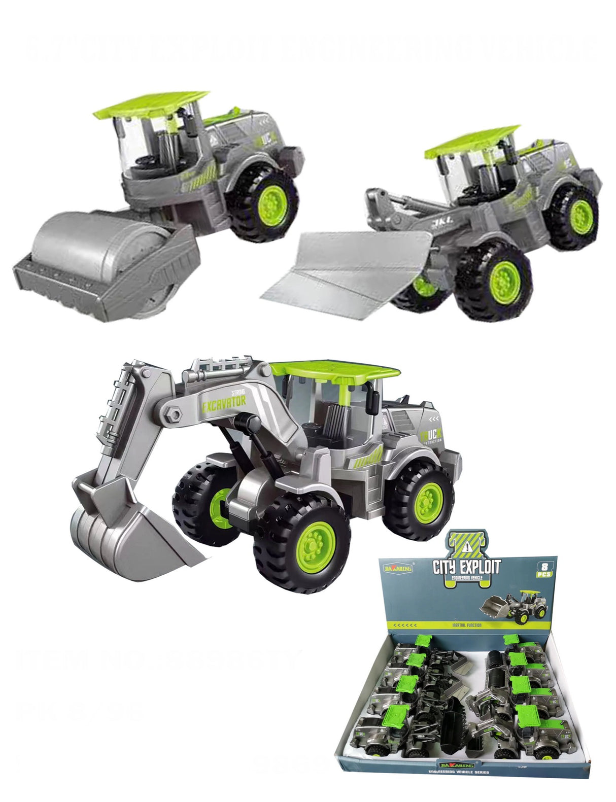 6.7" City Exploit Construction Vehicles | 88986 | BVP