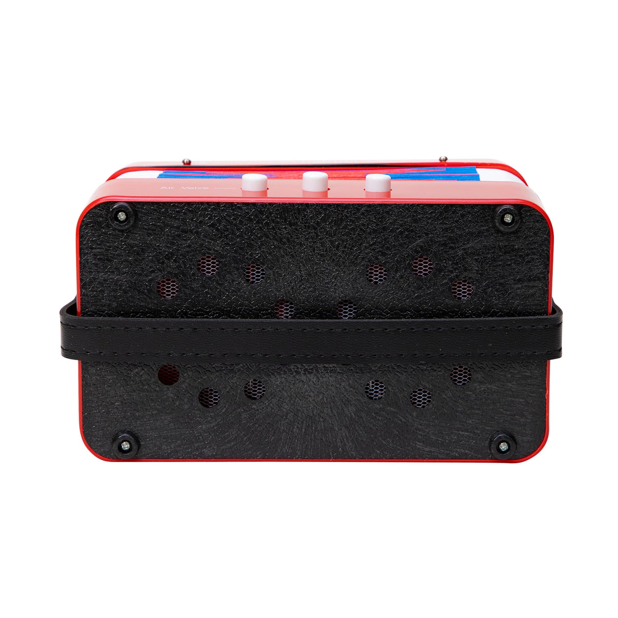 Red and black carrying case for accordions with adjustable strap for Schylling ACDN