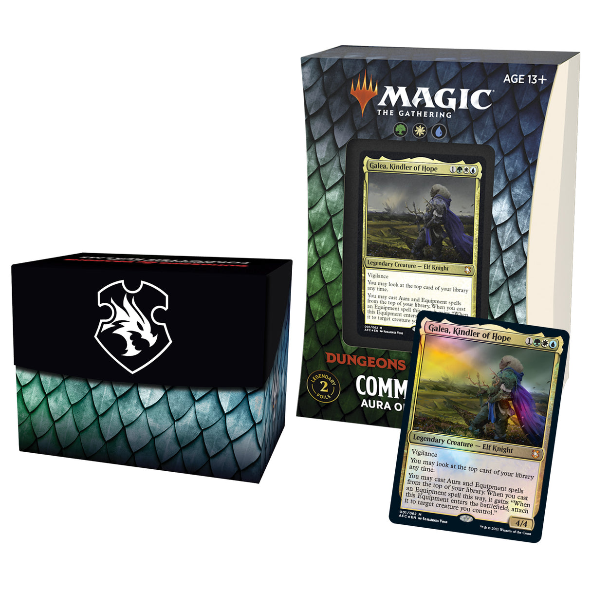 Magic: The Gathering deck box and cards featuring Galea, Kindler of Hope for C87490000