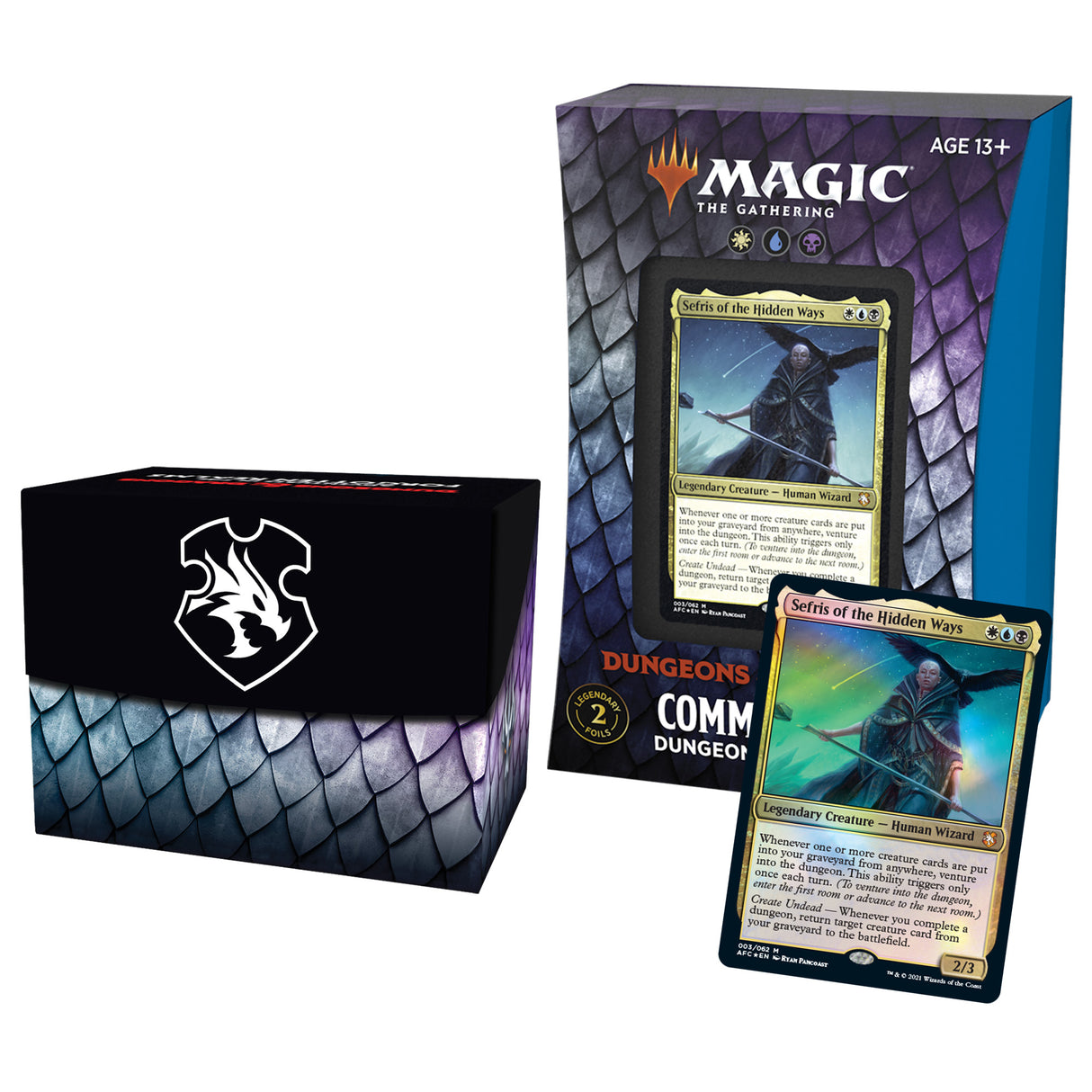 Magic: The Gathering deck box and card featuring "Sefris of the Hidden Ways." for C87490000