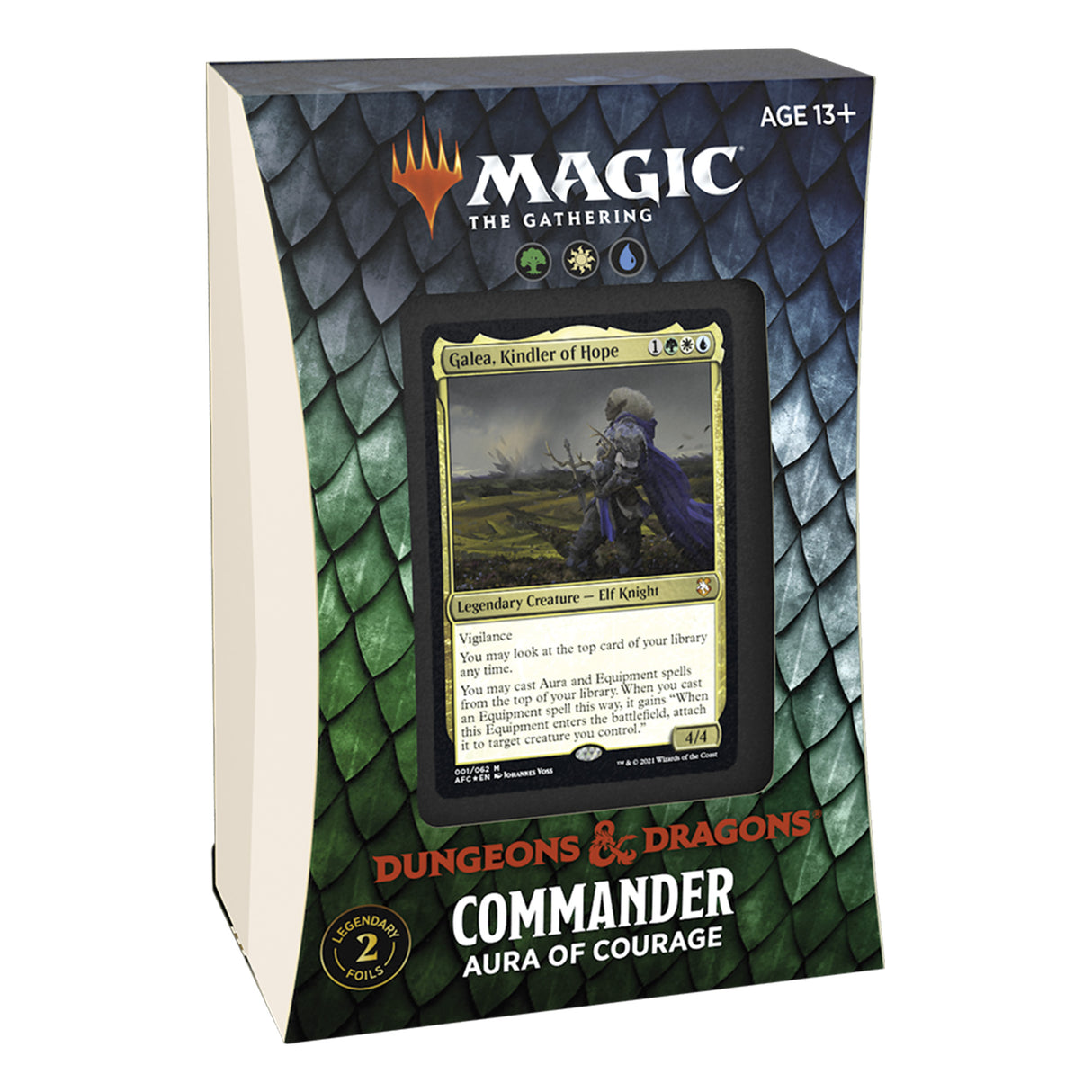 Magic: The Gathering Commander deck box featuring Galea, Kindler of Hope card art for C87490000