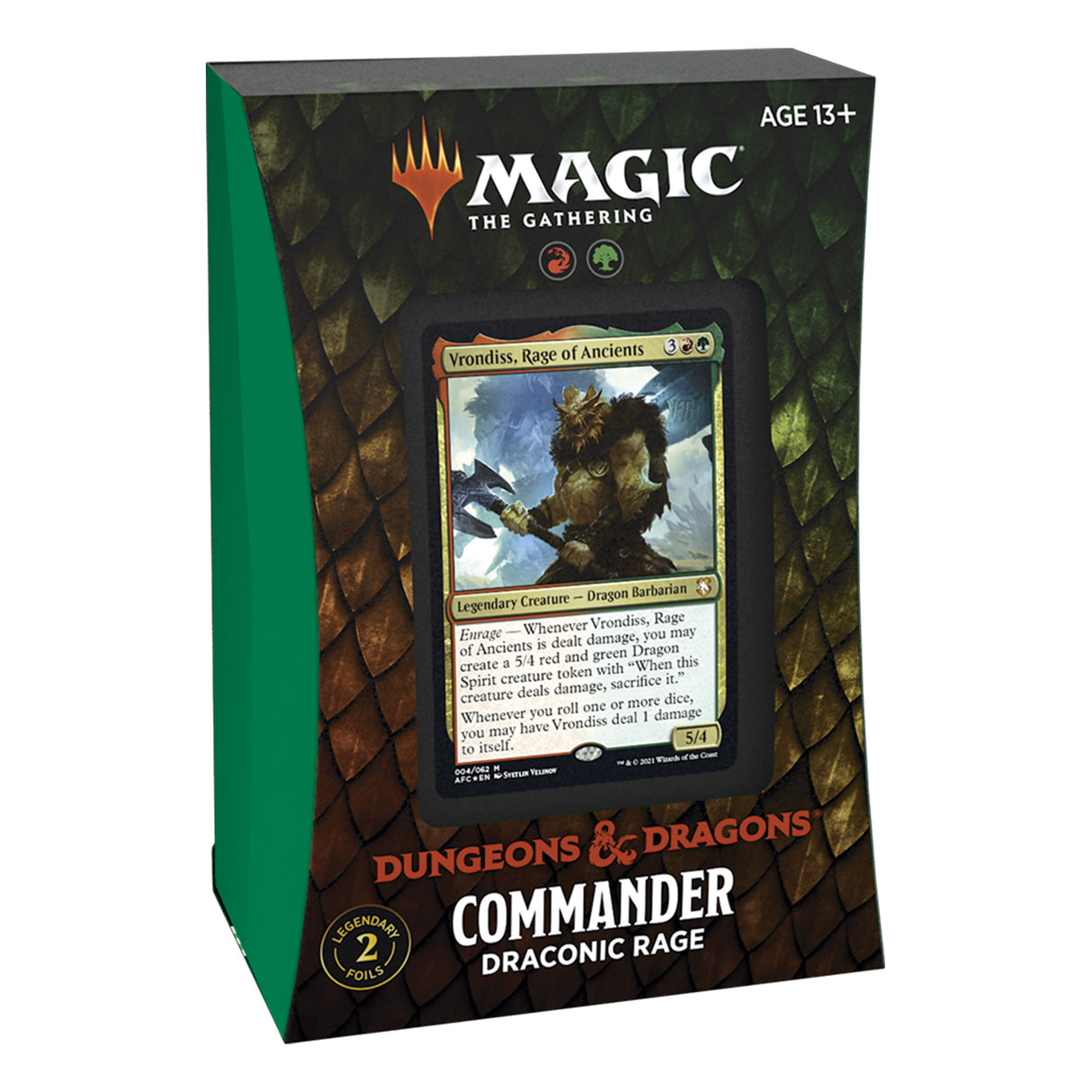 Magic: The Gathering Commander deck box featuring Vrondiss, Rage of Ancients for C87490000, package view, product view 20