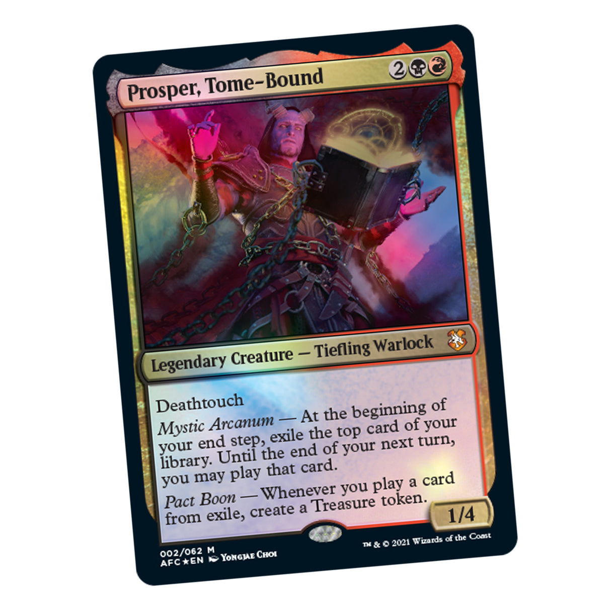 Proser, Tome-Bound: Blue/Black legendary wizard with abilities to exile and create tokens for Magic The Gathering C87490000
