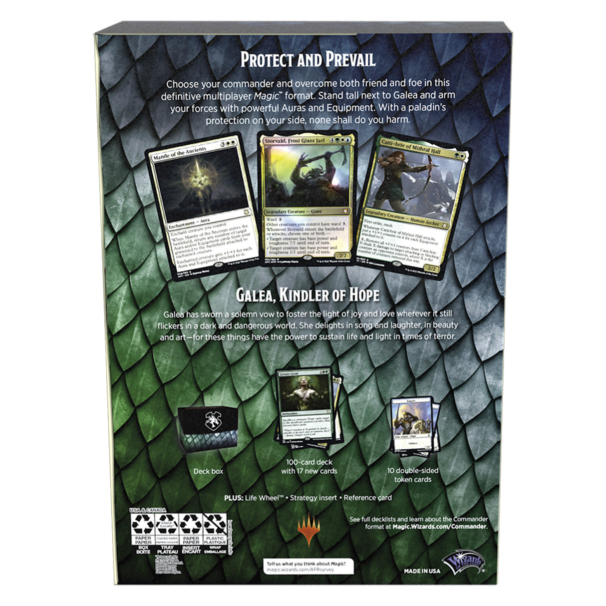 Magic: The Gathering Commander deck box for "Galea, Kindler of Hope." for C87490000