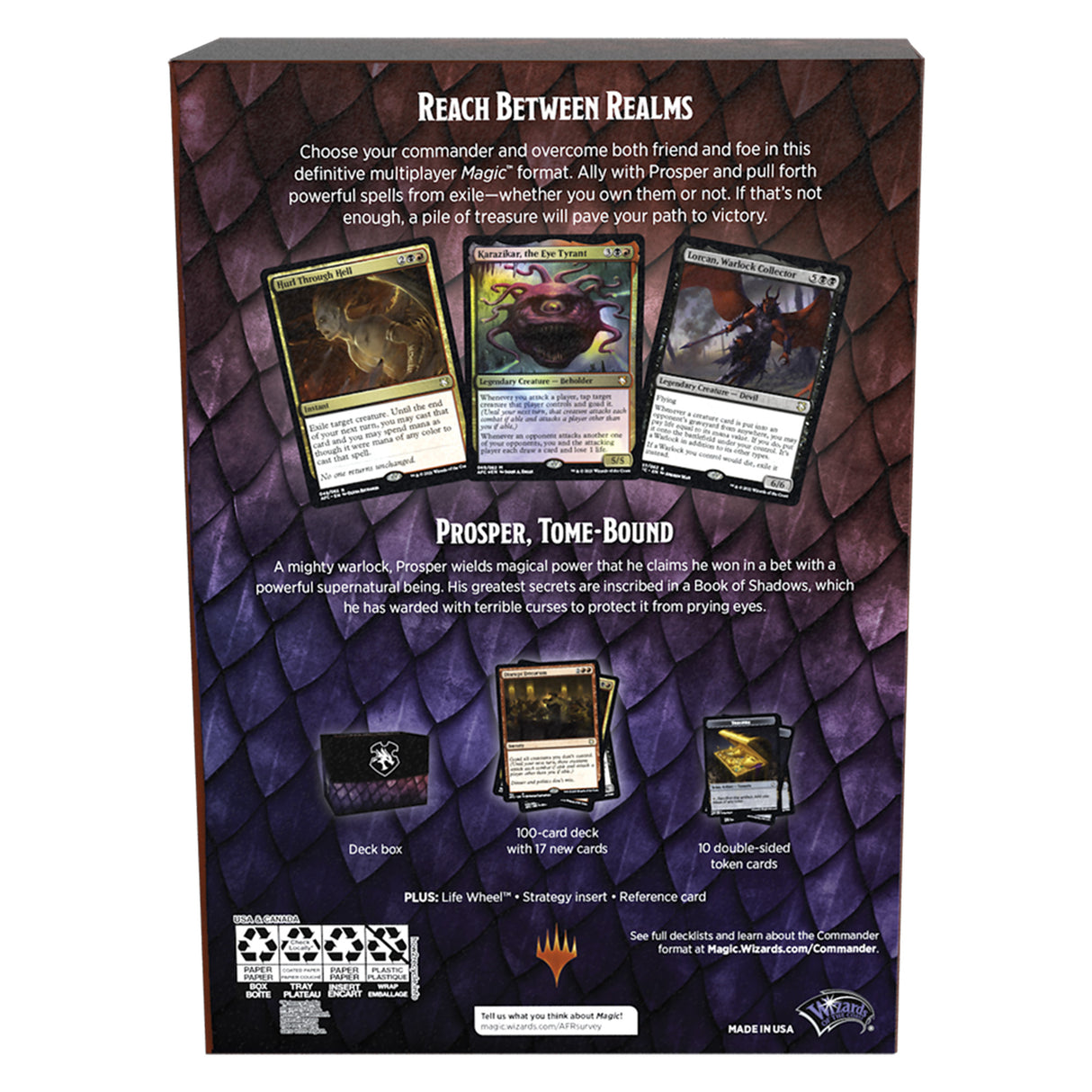 Magic: The Gathering Commander deck box featuring "Reach Between Realms." for C87490000