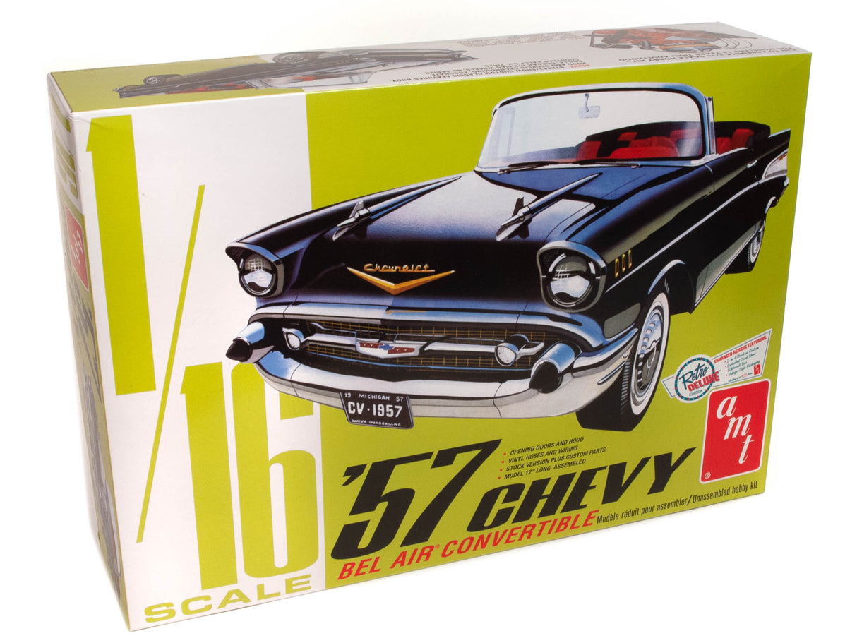 1957 Chevy Bel Air Convertible model kit box art for AMT AMT1159