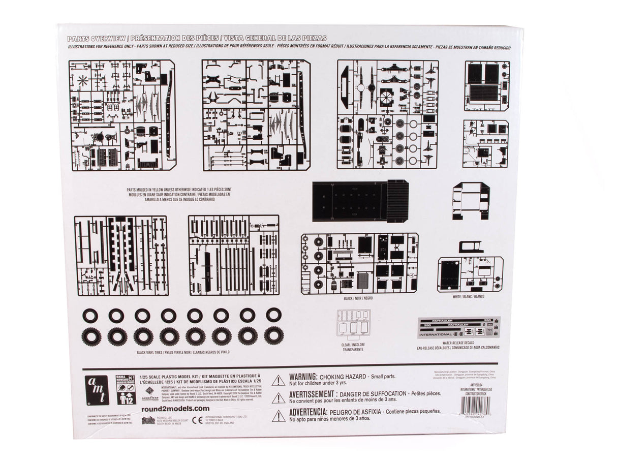 Model kit parts layout diagram for 1/25 scale vehicle assembly for AMT AMT1209