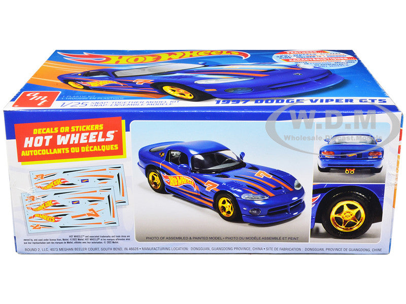 Snap Model Kit 1997 Dodge Viper GTS "Hot Wheels" 1/25 Scale Mode | 1349 | AMT
