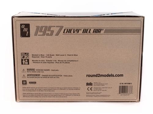 Model kit box for 1957 Chevy Bel Air, 1/25 scale assembly for AMT AMT638M
