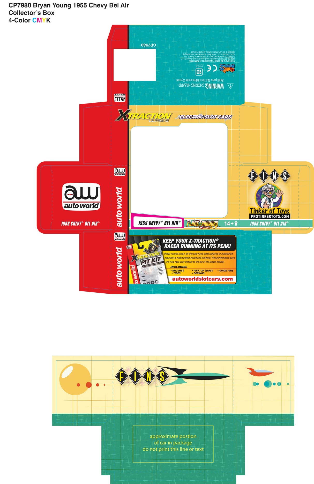 1955 Chevy Bel Air Classic Black & White | CP7980 | Auto World