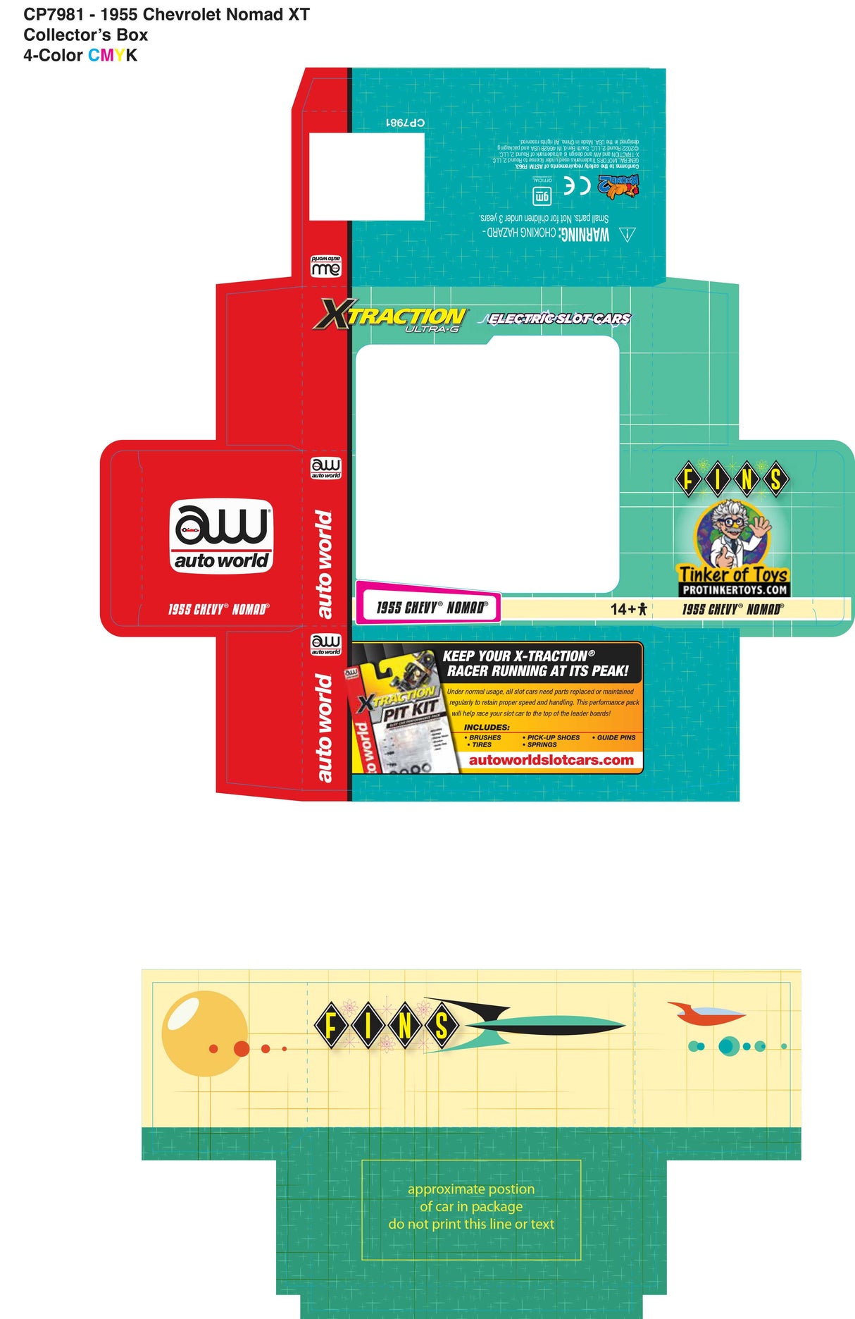 1955 Chevy Bel Air Nomad Classic Black & White | CP7981 | Auto World