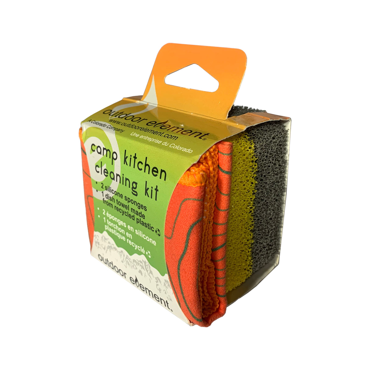 Cleaning kit with sponges and scrubbers for camping for Outdoor Element CCS