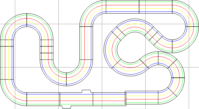 Track Only Layouts Black Track HO Scale | Assorted Sizes | Auto World Track