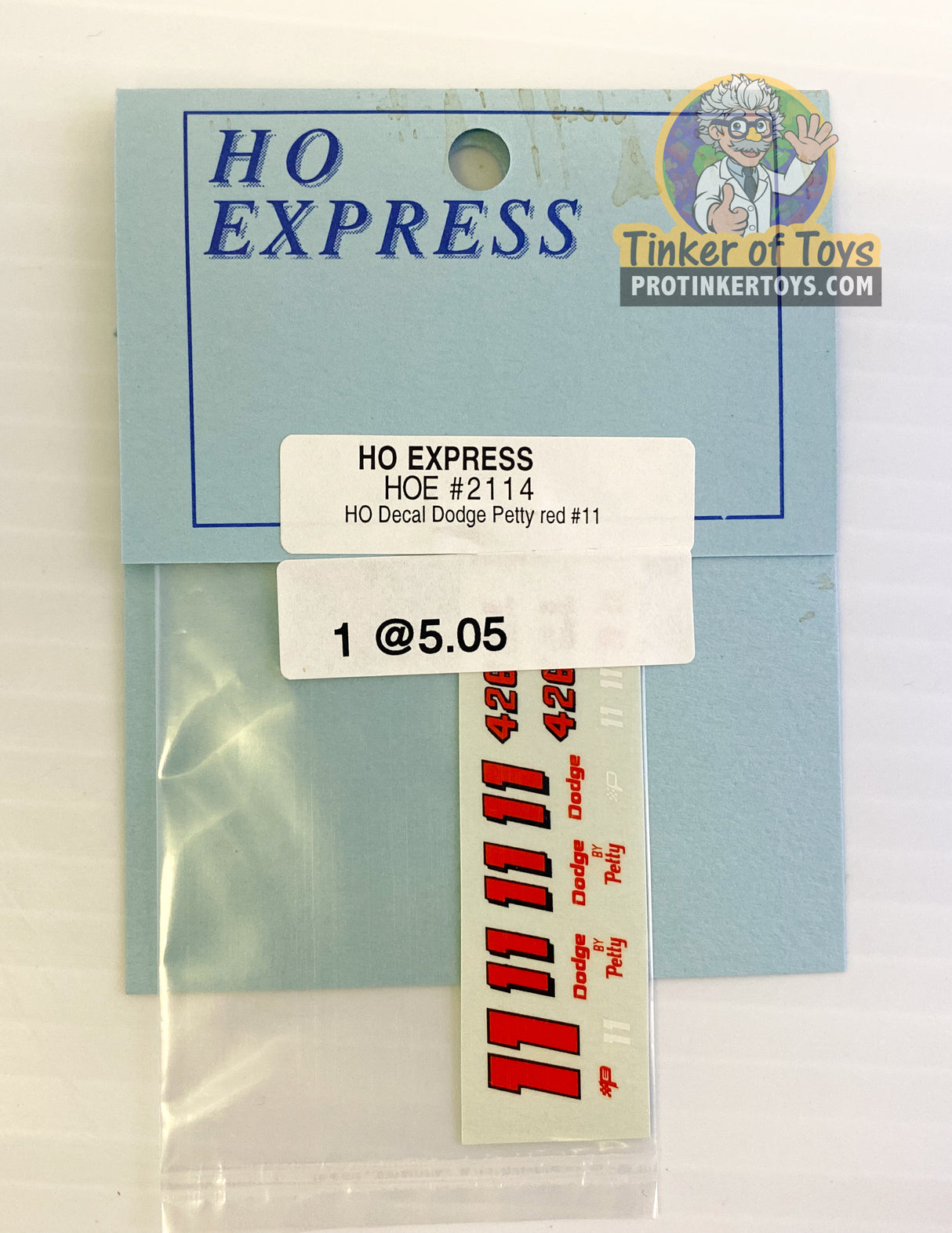 Slot Car Decal Sticker Pack | 2110-2119 | HO Express-American Line-K-Decal Dodge Petty Red #11-ProTinkerToys