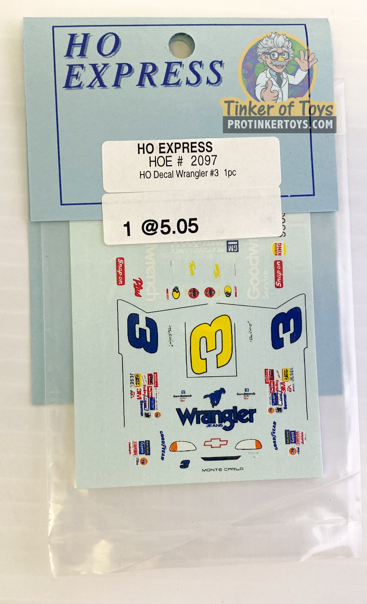 Slot Car Decal Sticker Pack | 2090-2099 | HO Express-American Line-K-Decal Wrangler #3-ProTinkerToys
