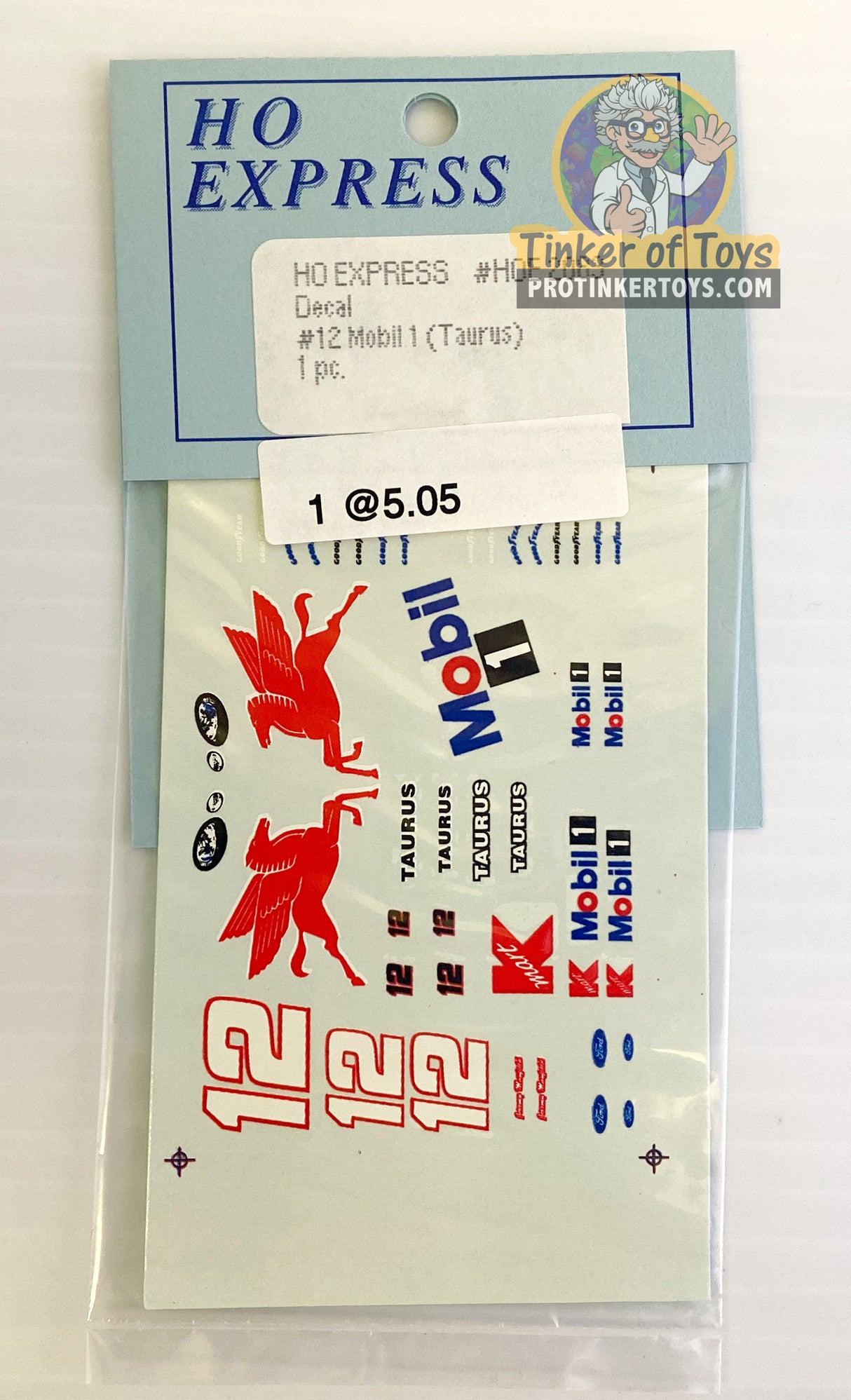 Slot Car Decal Sticker Pack | 2080-2089 | HO Express-American Line-K-Decal #12 Mobil 1 Taurus-ProTinkerToys