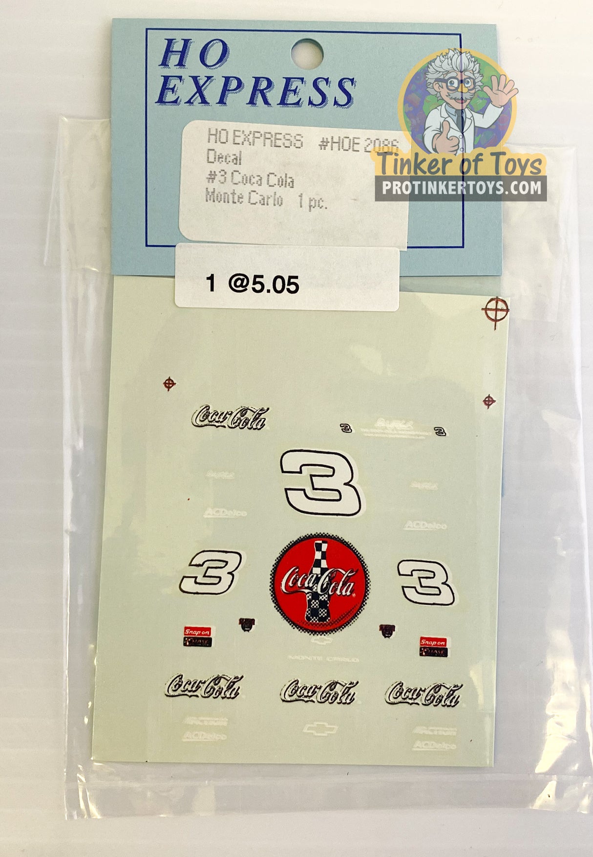 Slot Car Decal Sticker Pack | 2080-2089 | HO Express-American Line-K-Decal #3 Coca Cola Monte Carlo-ProTinkerToys