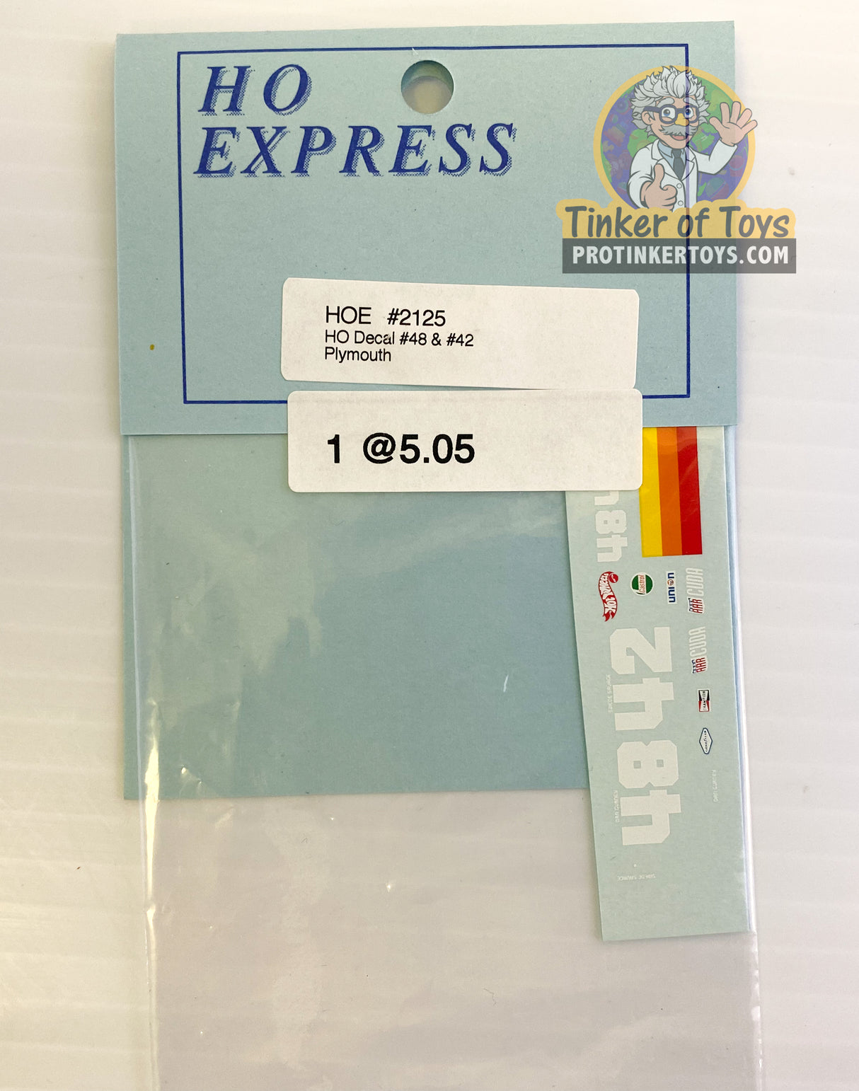 Slot Car Decal Sticker Pack | 2120-2129 | HO Express-American Line-K-Decal #48 #42 Plymouth-ProTinkerToys