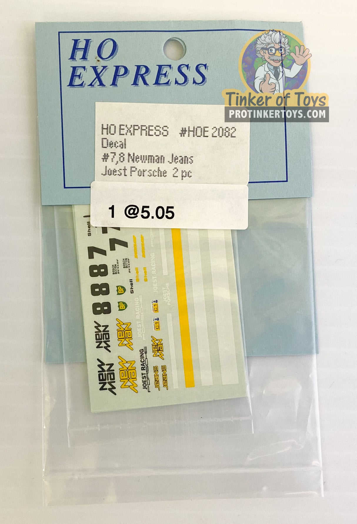 Slot Car Decal Sticker Pack | 2080-2089 | HO Express-American Line-K-Decal #7 #8 Newman Jeans Joest Porsche-ProTinkerToys