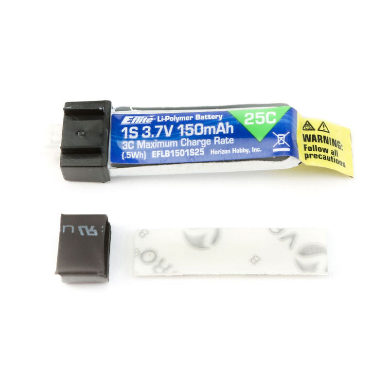 150mAh 1S 3.7V 25C LiPo Battery: PH 1.25 (Ultra Micro) | EFLB1501S25 | E-flite