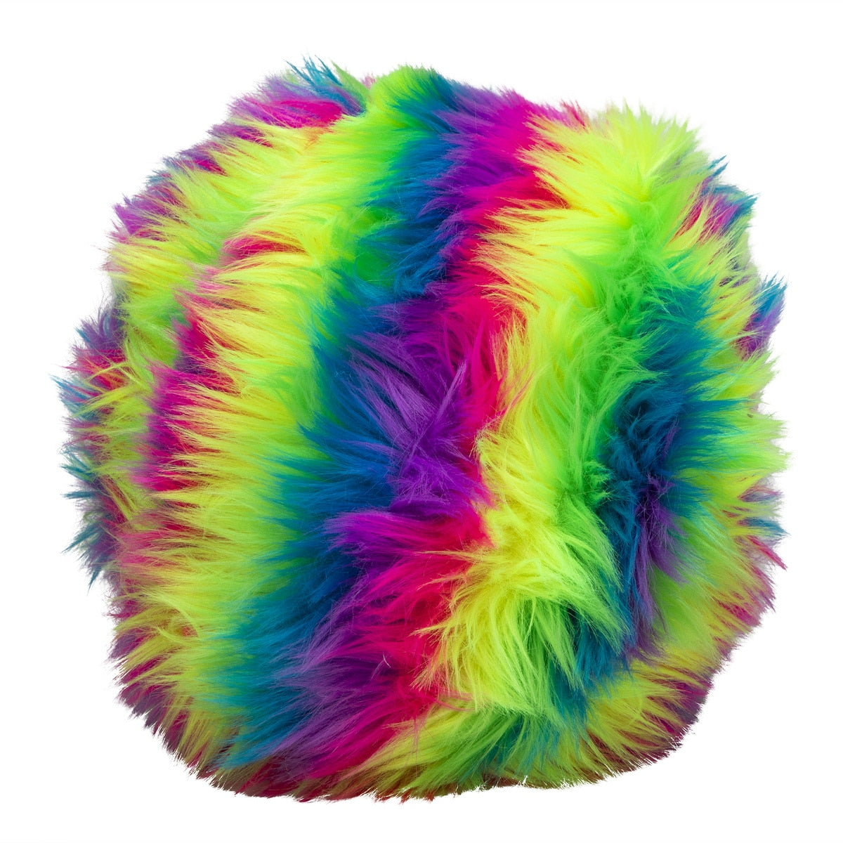 Colorful, fluffy, spherical toy resembling a Dohzee for Schylling FDZ