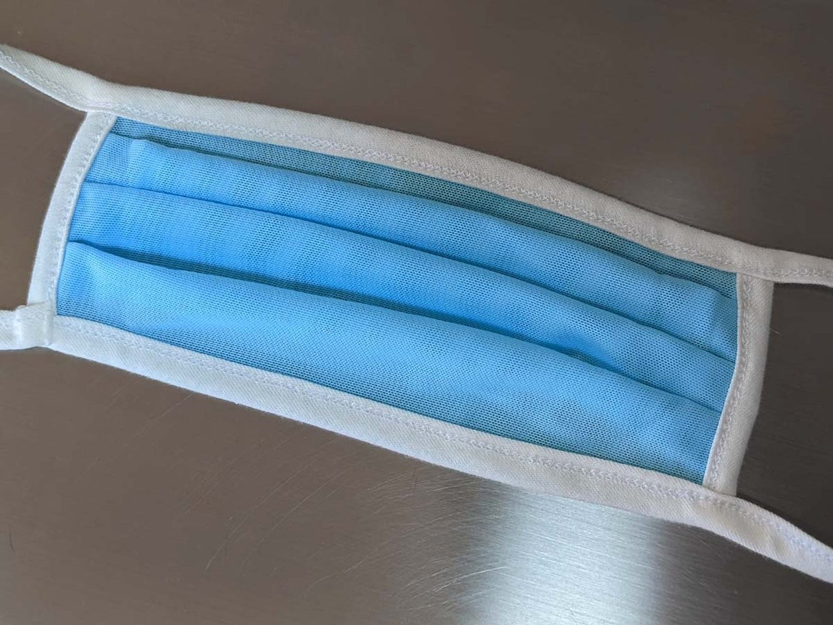 Light blue disposable face mask with ear loops for Fake Mask USA