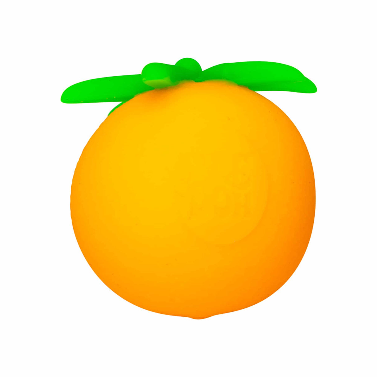 Bright orange, stylized fruit with green leaves attached for Schylling GFND
