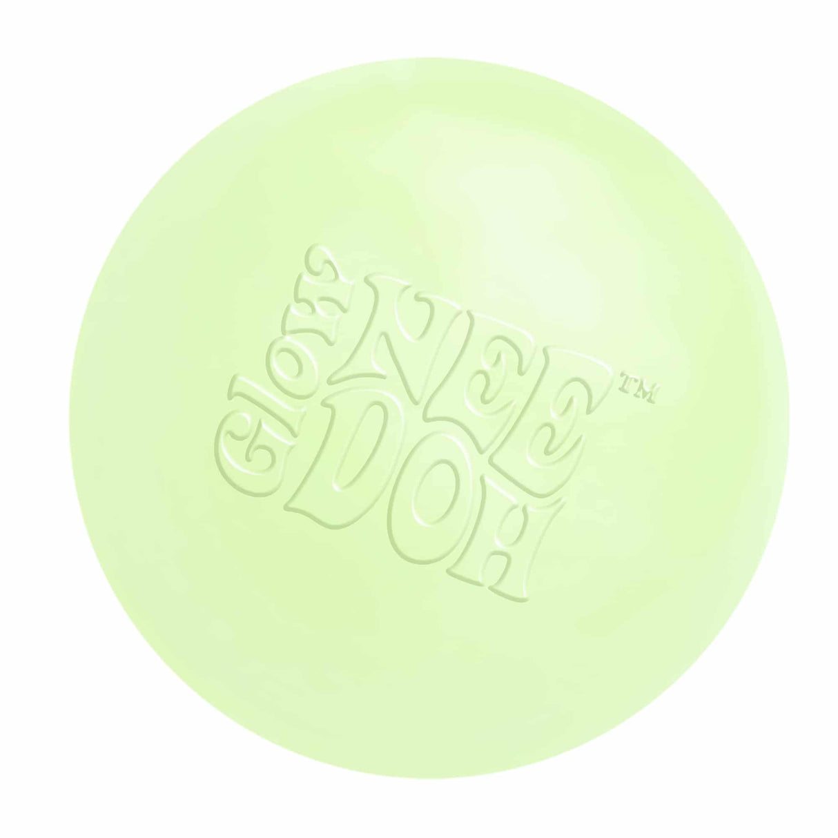 Light green circular product with "Glow NEE DOH" text for Schylling GND