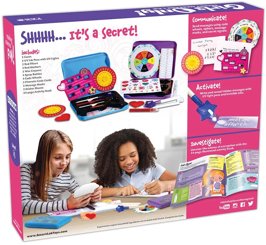 Crafting secret messages with UV ink and activity book for girls for Smart Lab 00453