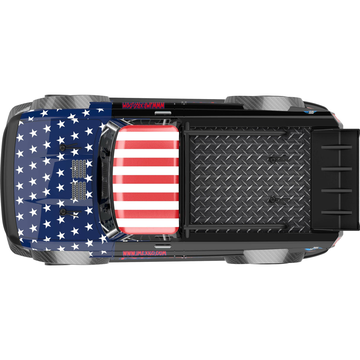 Scale drift truck with patriotic blue, white, and red styling for IMEX IMX16300-IMX16305, front view