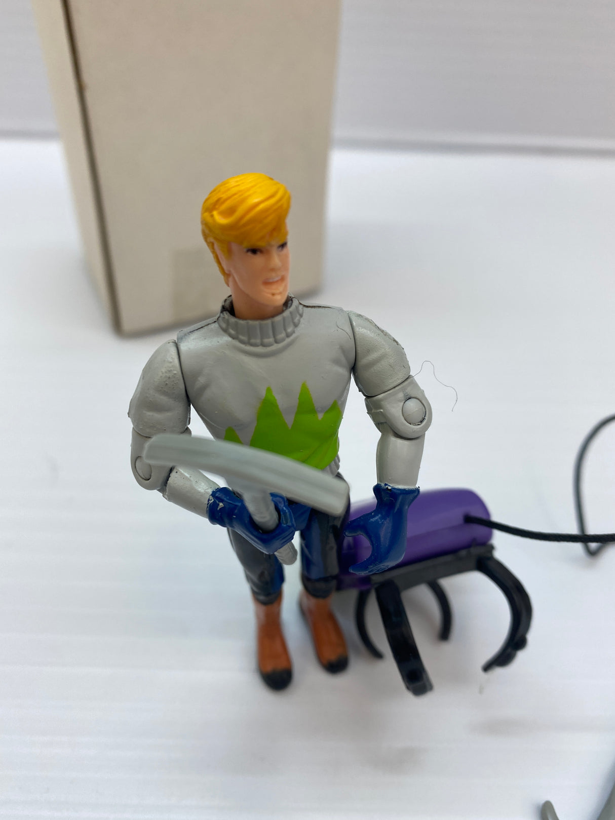 Action figure of Jonny Quest in winter gear, holding a ski pole for Galoob 74843