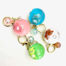 Assortment of sleeping animal ball key charms in various colors for BC Mini 12056