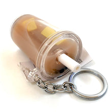 Boba tea keycharm with a small, brown liquid in a mini glass bottle for BC Mini 12032