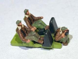 Miniature figures of soldiers on a green base, suitable for wargaming for Atlantis Model Co ALM208