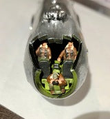 B-29 Superfortress model showing three figures inside the fuselage for Atlantis Model Co ALM208