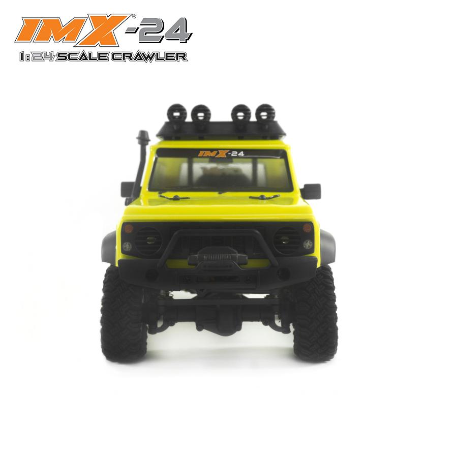 Yellow 1:24 scale crawler vehicle with large off-road tires for IMX IMX25060