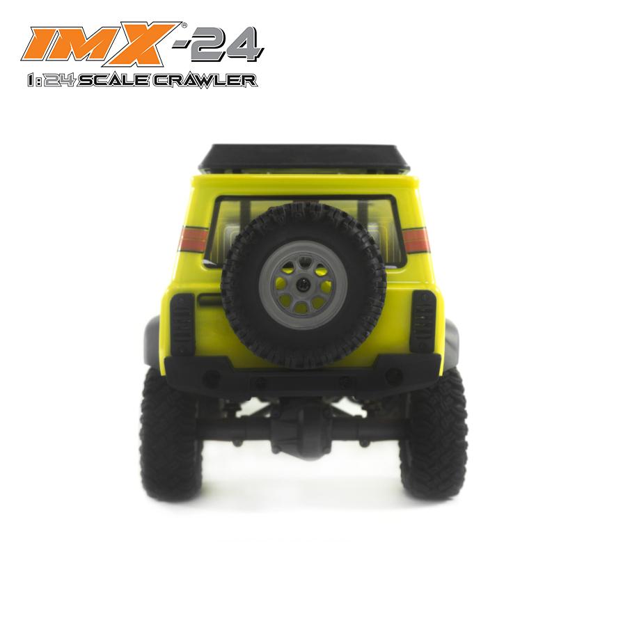 Yellow 1:24 scale crawler toy vehicle with large black tires for IMX IMX25060