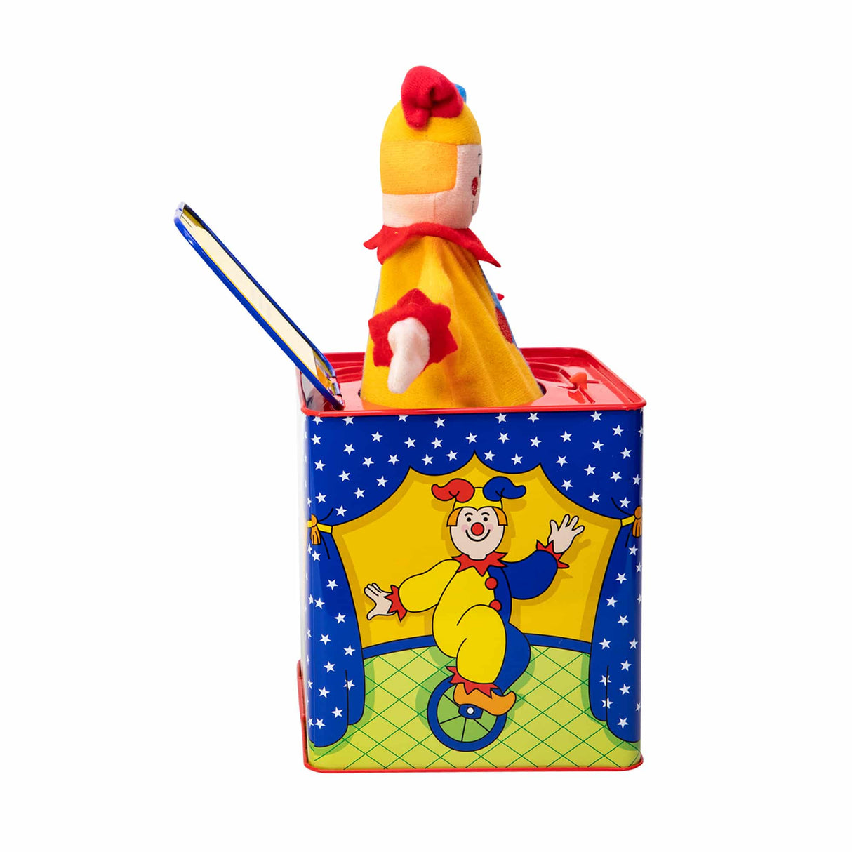 Jester toy box with jester figure and book, ready for play for Schylling JJB