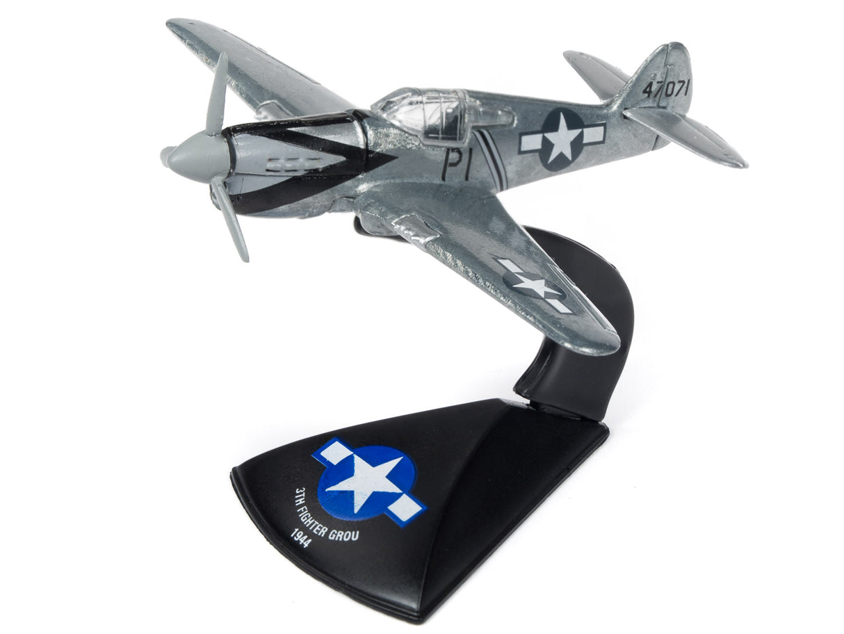 1:64 JLMiltary In Color 2019R1 | JLML004 | Johnning Lightning Die Cast-Round 2-JLML004-A-1-6 | Curtiss P-40E Warhawk (1:144) Raw Metal w/Gray Markings-ProTinkerToys