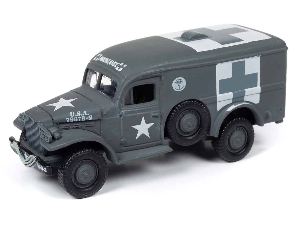 1:64 JLMiltary In Color 2019R1 | JLML004 | Johnning Lightning Die Cast-Round 2-JLML004-A-1-2 | |Dodge WC54 Ambulance (1:64) Gray w/Medical Markings-ProTinkerToys