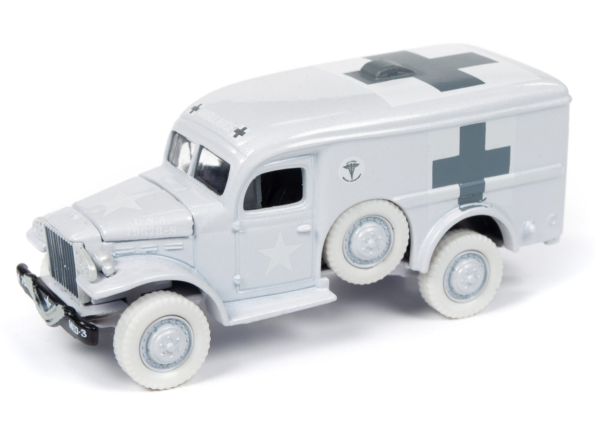1:64 JLMiltary In Color 2019R1 | JLML004 | Johnning Lightning Die Cast-Round 2-JLML004-A-1-2 | |Dodge WC54 Ambulance (1:64) I wheels White-ProTinkerToys