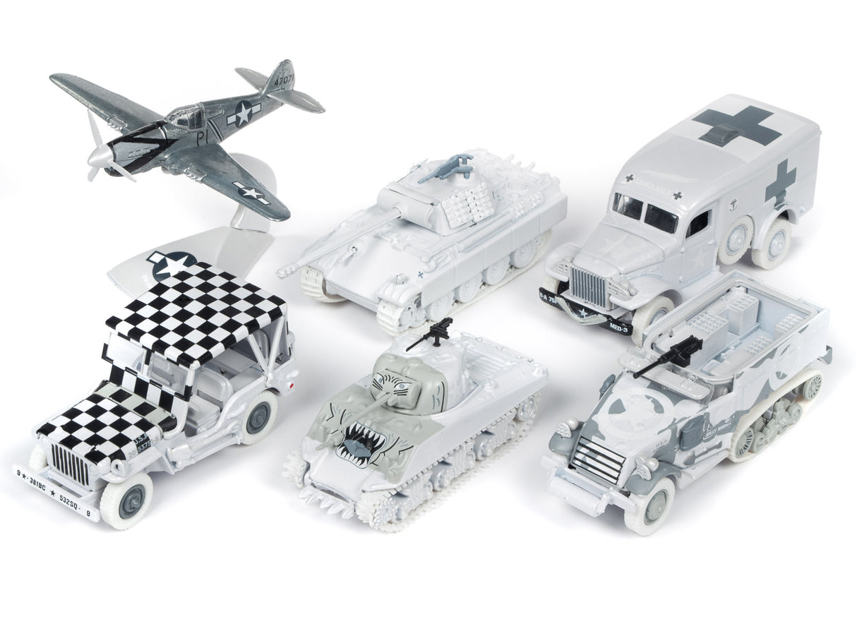 Die-cast set: WWII planes, vehicles, and tanks for collection for Johnny Lightning JLML004