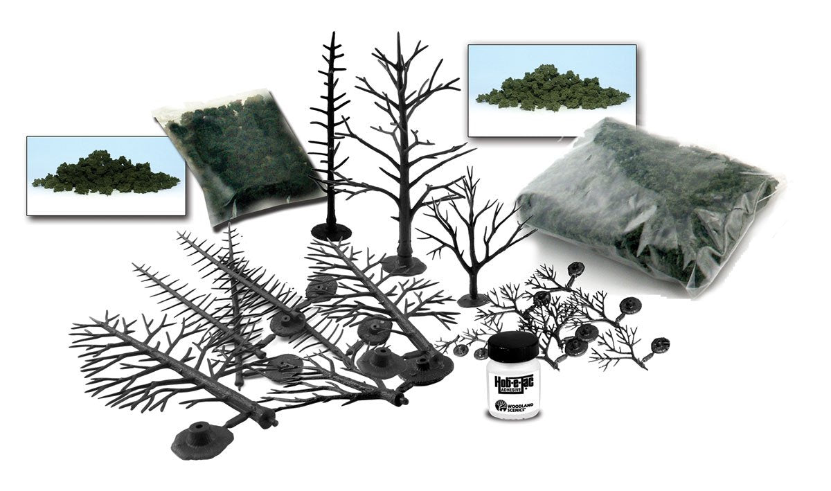 Assorted natural elements for a learning kit: foliage, branches, and soil for WoodLand LK953