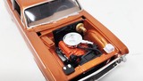 Open hood view of a 1/32 scale model Chevy Nova SS engine for Atlantis Model Co ALM2006