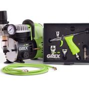 Airbrush kit with compressor, gun, and hose for painting and crafting for Grex GCK03
