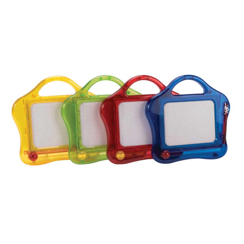 Set of four colorful magnetic drawing boards with handles for Schylling MSK